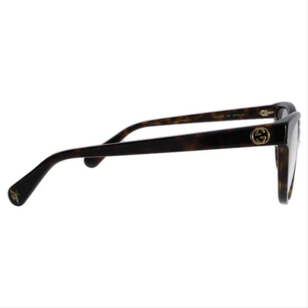 GUCCI Havana Oval Women's Eyeglasses GG0373O 002 - Picture 3 of 5